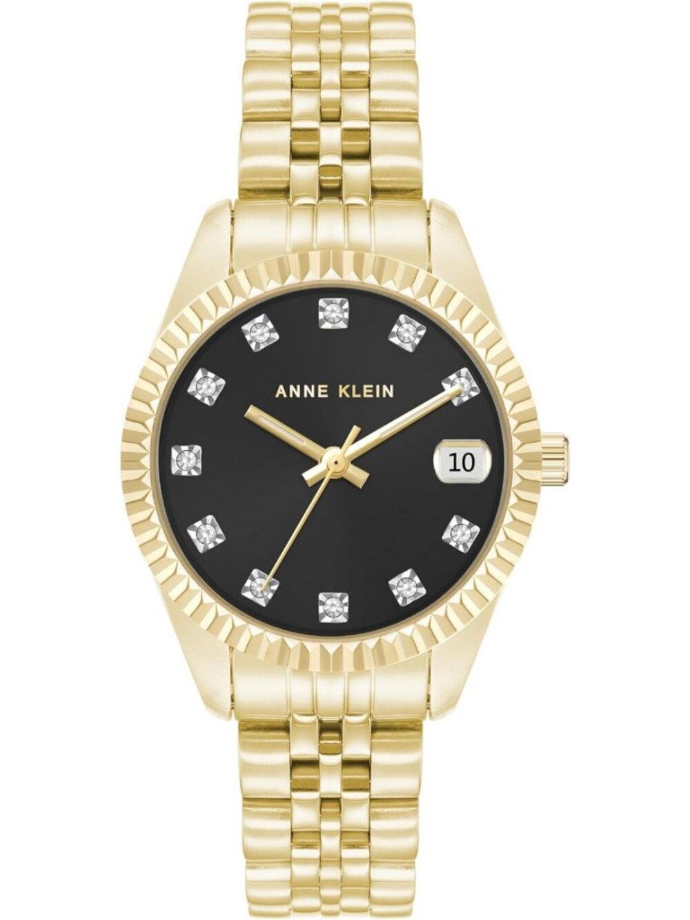 Elegant Crystal Accented Women's Date Function Bracelet Watch - Stylish